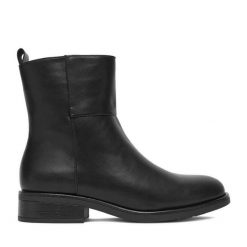 Botki Clara Barson. Czarne botki damskie Clara Barson, bez wzorów, bez obcasa, na szpilce, bez zapięcia. Za 149.99 zł.