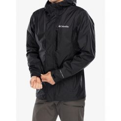 Kurtka przeciwdeszczowa męska Columbia Pouring Adventure III Jacket. Czarne kurtki męskie Columbia, m, bez wzorów, bez kaptura. Za 309.99 zł.