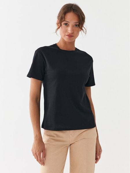 United Colors Of Benetton T-Shirt 3096D102O Czarny Regular Fit. Czarne t-shirty damskie United Colors Of Benetton, s, bez wzorów, z bawełny, bez kołnierzyka, bez ramiączek. Za 59.99 zł.