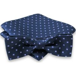 Granatowa Mucha z Granatową Poszetką, Męska. Niebieskie krawaty i muchy Alties, bez wzorów, eleganckie. Za 40.00 zł.