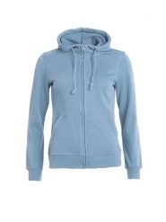 Clique Basic Hoody Full Zip Women - blu jasny, bluza z kapturem. Niebieskie bluzy damskie CLIQUE, xl, bez wzorów, z bawełny, bez ramiączek, z kapturem. Za 188.50 zł.