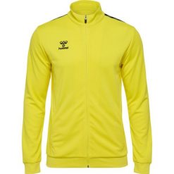 Bluza dresowa z poliestru zapinana na zamek błyskawiczny Hummel Authentic. Żółte bluzy męskie Hummel, bez wzorów, z dresówki, sportowe, bez ramiączek, bez kaptura. Za 254.00 zł.