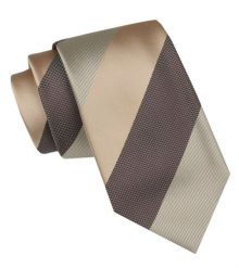 Krawat Męski - Alties - Duże Pasy w Odcienie Beżów. Krawaty i muchy Alties, bez wzorów, z tkaniny, eleganckie. Za 49.00 zł.
