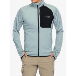 Bluza bez kaptura mĘska Columbia Triple Canyon Grid Fleece Full Zip II. Niebieskie bluzy męskie Columbia, na zimę, m, bez wzorów, sportowe, bez ramiączek, bez kaptura. Za 377.99 zł.