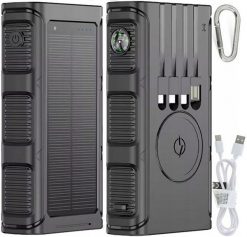 POWERBANK ŁADOWARKA SOLARNY INDUKCJA 36000mAh 8xUSB LATARKA 2x LED USB-C PD. Powerbanki nemo. Za 301.07 zł.
