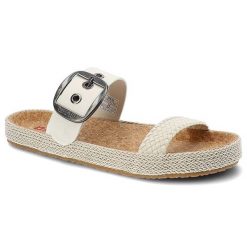 Białe Klapki Big Star Modne Buty Na Lato. Białe klapki damskie BIG STAR, na lato, bez wzorów, ze skóry, eleganckie, bez obcasa, bez zapięcia. Za 109.00 zł.