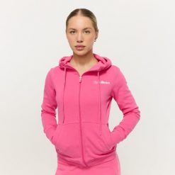 Bluza damska fitness z zamkiem Dragonfruit Limitless. Czerwone bluzy damskie GYMBEAM, l, bez wzorów, z bawełny, sportowe, bez ramiączek, z kapturem. Za 127.90 zł.