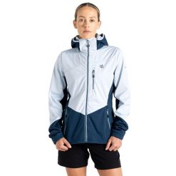Kurtka Damska Lexan Soft Shell. Niebieskie kurtki sportowe damskie Dare 2B, s, bez wzorów, z lycry, bez ramiączek, z kapturem, trekkingowe. Za 174.99 zł.