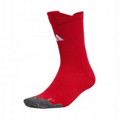 Skarpety piłkarskie adidas Football Cushioned Performance Crew, czerwone. Czerwone skarpetki damskie Adidas, bez wzorów, z materiału. Za 54.99 zł.