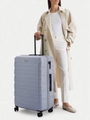 GINO ROSSI Walizka duża CEO-GIN-L-003-05-SILVER2 Srebrny. Szare walizki damskie Gino Rossi, bez wzorów, z tworzywa sztucznego, duże. Za 299.99 zł.