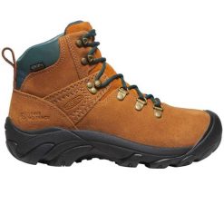 Buty trekkingowe damskie Keen Pyrenees. Brązowe obuwie trekkingowe damskie Keen, bez zapięcia. W wyprzedaży za 350.00 zł.