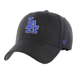 Czapka Z Daszkiem MVP Los Angeles Dodgers. Czarne czapki damskie 47 Brand, bez wzorów. Za 142.99 zł.