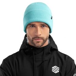 Czapka zimowa beanie męska Snowflake. Niebieskie czapki męskie SIROKO, na zimę, bez wzorów, z tkaniny. W wyprzedaży za 84.00 zł.