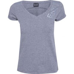 T-shirt EMPORIO ARMANI EA7. Szare t-shirty damskie EA7 Emporio Armani, bez wzorów, z dzianiny, sportowe, bez kołnierzyka, bez ramiączek. W wyprzedaży za 210.00 zł.