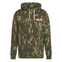 Bluza z kapturem Ellesse Primero Camo - Mężczyźni. Zielone bluzy męskie Ellesse, m, bez wzorów, z bawełny, z kapturem. Za 234.30 zł.