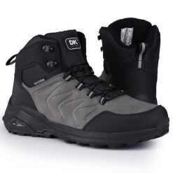Buty męskie zimowe wysokie trekkingowe DK EXEC GREY BLACK. Szare trekkingi męskie DK, na zimę, bez zapięcia. Za 189.00 zł.