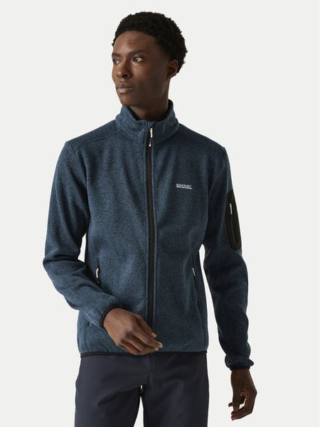 Regatta Polar Newhill RMA554 Niebieski Regular Fit. Niebieskie bluzy sportowe męskie Regatta, m, bez wzorów, z polaru, bez kaptura. Za 269.99 zł.