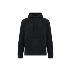 Oversizowa bluza z kapturem z mikropolaru z recyklingu Kariban. Czarne bluzy damskie KARIBAN, xs, bez wzorów, z bawełny, bez ramiączek, z kapturem. Za 154.00 zł.