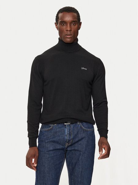 Guess Golf M4BR05 Z3H82 Czarny Regular Fit. Czarne swetry męskie Guess, m, z aplikacjami, z syntetyku, bez kołnierzyka, bez ramiączek. Za 199.99 zł.