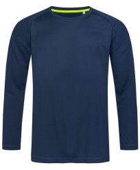 Longsleeve Sportowy, Koszulka, T-shirt z Długim Rękawem, Granatowy, Raglanowe Rękawy. Niebieskie koszulki sportowe męskie Stedman, m, bez wzorów, z materiału, bez ramiączek, na fitness i siłownię. Za 64.00 zł.