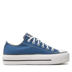 Trampki Converse. Niebieskie trampki i tenisówki damskie Converse, bez wzorów, bez zapięcia. Za 259.99 zł.