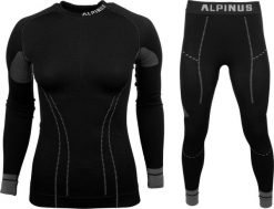 Alpinus Bielizna termoaktywna damska Alpinus Base Layer Set czarno-szara GT18370 L. Czarna bielizna sportowa damska Alpinus, l, bez wzorów. Za 233.24 zł.