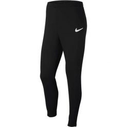 Spodnie do piłki nożnej męskie Nike Park 20 Fleece. Czarne spodnie sportowe męskie Nike, m, bez wzorów, z dresówki. Za 211.45 zł.