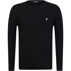 Sweter w kolorze czarnym. Czarne swetry męskie Denim Culture, l, bez wzorów, z bawełny, bez kołnierzyka, bez ramiączek. W wyprzedaży za 159.95 zł.