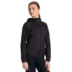 Damska kurtka outdoorowa lub do biegania Kilpi ROSA-W. Czarne kurtki sportowe damskie Kilpi, l, bez wzorów, z nylonu, bez ramiączek, bez kaptura, do biegania. Za 277.46 zł.