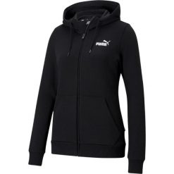 Bluza damska Puma ESS Small Logo Full-Zip Hoodie. Czarne bluzy damskie Puma, xs, bez wzorów, sportowe, bez ramiączek, z kapturem. Za 189.09 zł.