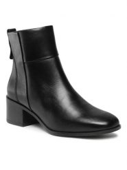 Lasocki Botki RST-MANOLA-04 Czarny. Czarne botki damskie Lasocki, bez wzorów, ze skóry, bez obcasa, na słupku, bez zapięcia. Za 189.99 zł.