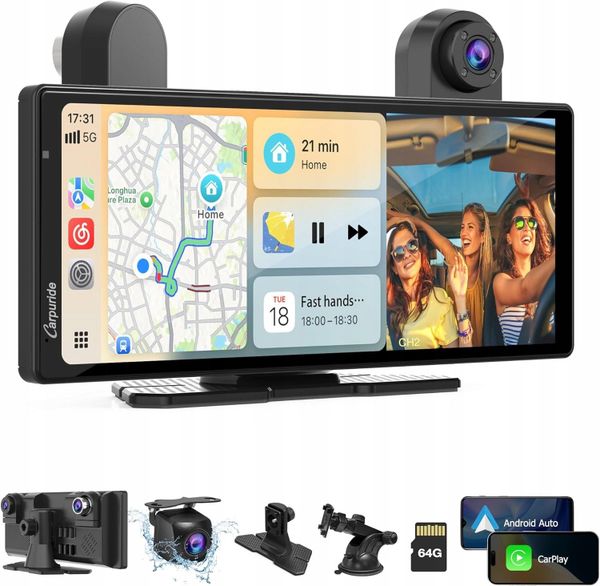 Carpuride W903S Kamery samochodowe Carplay/Android Auto 4K 1080p 2025. Wideorejestratory NoName. Za 1,049.00 zł.