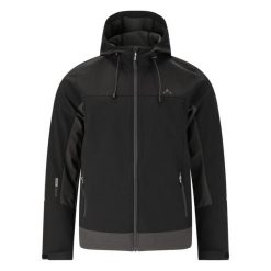 Kurtka wodoodporna Whistler Ryder W-Pro 8000. Czarne kurtki męskie Whistler, bez wzorów, z softshellu, sportowe, bez kaptura. Za 352.50 zł.