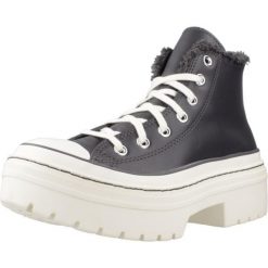 Buty CONVERSE CTAS LUGGED HEEL HI Niebieski. Niebieskie obuwie sportowe damskie Converse, bez wzorów, ze skóry, bez zapięcia. Za 321.99 zł.