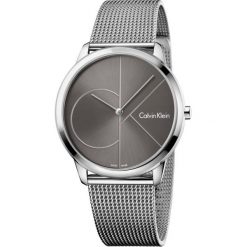 ZEGAREK CALVIN KLEIN MINIMAL K3M21123. Szare zegarki męskie Calvin Klein, bez wzorów, ze skóry, szklane. Za 849.00 zł.