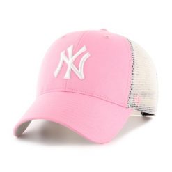 Czapka Trucker New York Yankees 47Brand MLB Branson MVP. Czerwone czapki damskie 47 Brand, na lato, bez wzorów, z materiału, klasyczne. Za 99.99 zł.