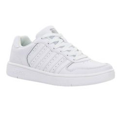 Trampki Damskie Court Palisades. Białe trampki i tenisówki damskie K-SWISS, bez wzorów, z gumy, bez zapięcia. Za 139.00 zł.