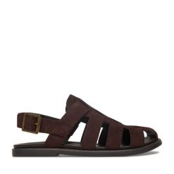 Sandały GINO ROSSI. Brązowe sandały męskie Gino Rossi, bez wzorów, bez zapięcia. Za 299.99 zł.