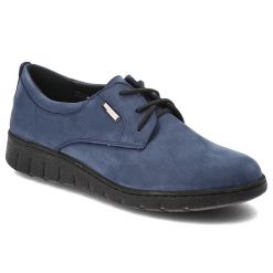 Granatowe Półbuty Armodo Eleganckie Obuwie Damskie. Niebieskie półbuty damskie Armodo, bez wzorów, z gumy, eleganckie, bez obcasa, bez zapięcia. Za 309.00 zł.