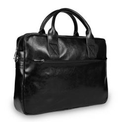 Torba na ramię skórzana Pavone Nero Siena 2379 BL czarna. Czarne torby na laptopa damskie Pavone Nero, bez wzorów, z materiału. Za 1,029.99 zł.