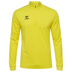 Kurtka z dresu Hummel Authentic half. Żółte kurtki męskie Hummel, bez wzorów, z dresówki, sportowe, bez kaptura. Za 258.00 zł.