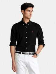 Polo Ralph Lauren Koszula 710853123003 Czarny Custom Fit. Czarne koszule męskie Polo Ralph Lauren, m, bez wzorów, z bawełny, bez kołnierzyka, bez ramiączek. Za 819.99 zł.