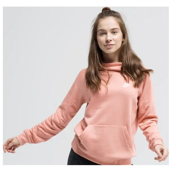 Nike Bluza W Nsw Essntl Fnl Po Flc , różowy, rozmiar XS. Czerwone bluzy damskie Nike, s, bez wzorów, z bawełny, bez ramiączek, bez kaptura. Za 199.99 zł.