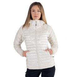 Kurtka puchowa damska Columbia Labyrinth Loop Hooded. Białe kurtki sportowe damskie Columbia, xs, bez wzorów, z puchu, bez ramiączek, bez kaptura, trekkingowe. Za 449.99 zł.