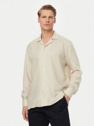 BOSS Koszula H-Joe 50561616 Beżowy jasny Regular Fit. Brązowe koszule męskie Boss, m, bez wzorów, ze lnu, bez kołnierzyka, bez ramiączek. Za 699.99 zł.