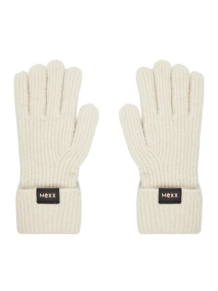 MEXX Rękawiczki CEO-MEXX-W6-001-AW25 Écru. Rękawiczki damskie Mexx, bez wzorów, z dzianiny. Za 49.99 zł.
