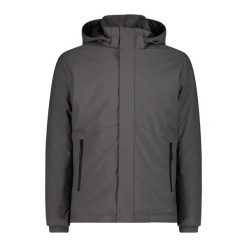 Kurtka męska turystyczna CMP 34K0197. Szare kurtki męskie CMP, l, bez wzorów, z softshellu, sportowe, z kapturem. W wyprzedaży za 626.50 zł.