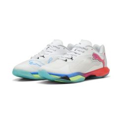 Buty do piłki ręcznej unisex Vantage NITRO™ ENERGY PUMA White Black Speed Green. Białe obuwie sportowe damskie Puma, bez wzorów, bez zapięcia, do piłki ręcznej. Za 647.00 zł.
