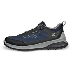 Buty trekkingowe męskie Ecco ULT-TRN WP. Niebieskie trekkingi męskie ecco, z materiału, bez zapięcia. Za 795.00 zł.