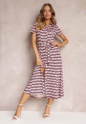 Fuksjowa Sukienka Mamci Koszulowa Wiązana w Pasie Maevana. Czerwone sukienki damskie Renee, na co dzień, l, bez wzorów, z wiskozy, eleganckie, bez kołnierzyka, bez ramiączek, maxi, koszulowe. Za 149.99 zł.